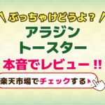 アラジントースターぶっちゃけどうよ？ガッカリしない？本音でレビュー！！