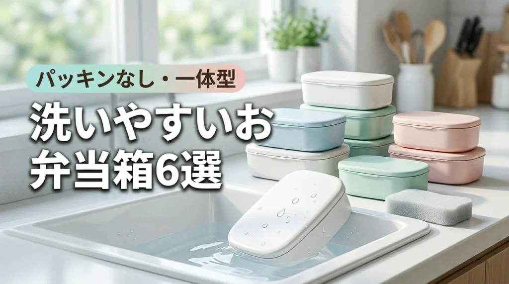 【結論】洗いやすいお弁当箱はパッキン一体型orパッキンなし！失敗しない選び方6選