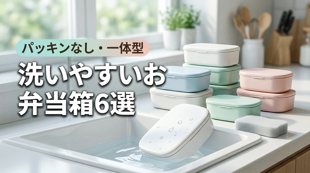 【結論】洗いやすいお弁当箱はパッキン一体型orパッキンなし！失敗しない選び方6選