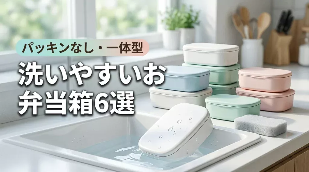 【結論】洗いやすいお弁当箱はパッキン一体型orパッキンなし！失敗しない選び方6選
